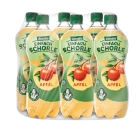 Produktbild für 6 x 0,75L Einfach Schorle Apfel trüb
